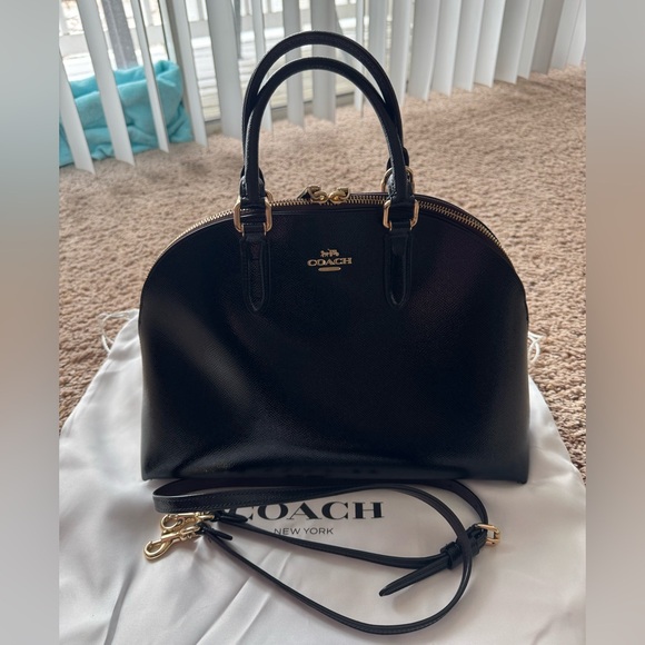 Coach Black Quinn Satchel - Picture 2 of 9